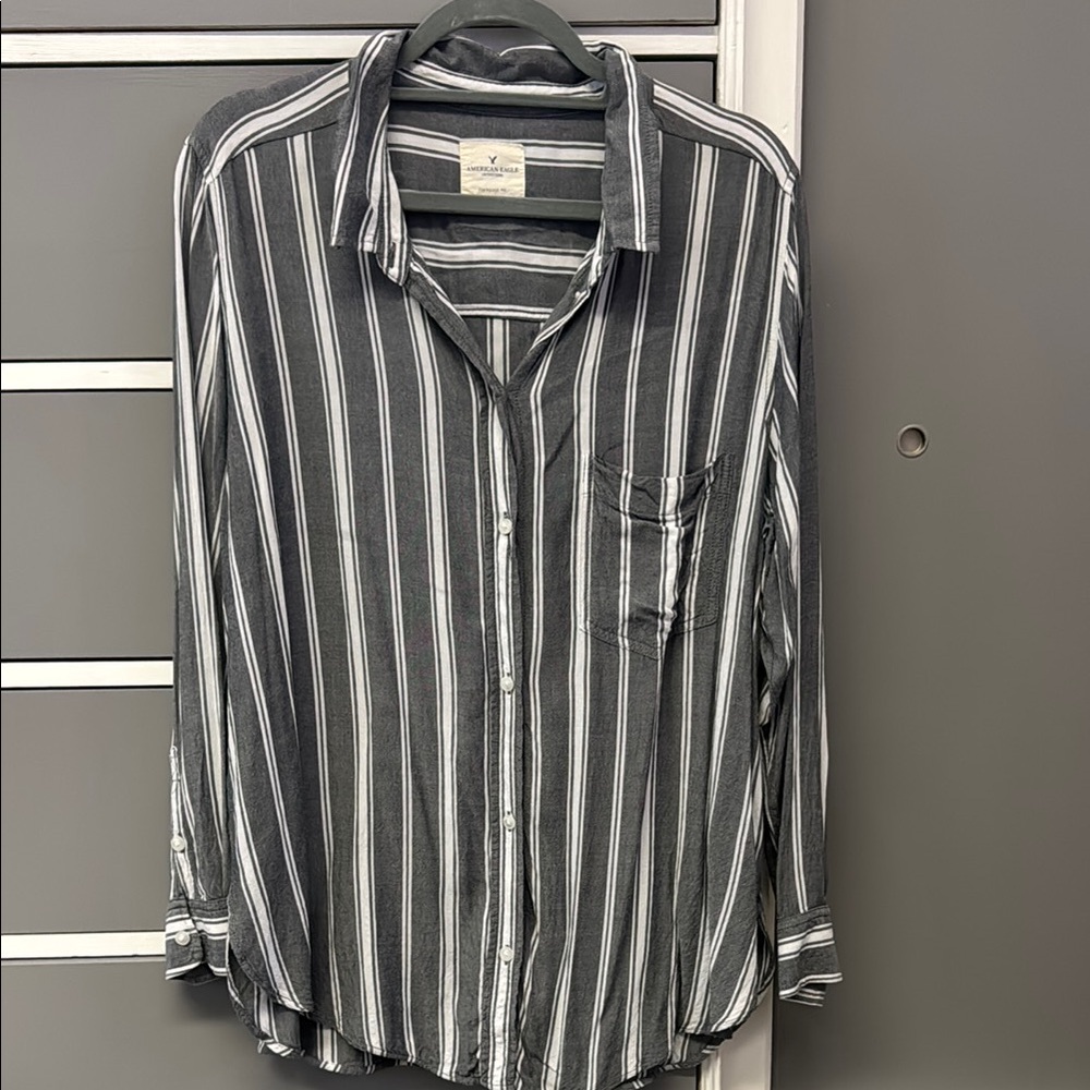Oversized striped blouse